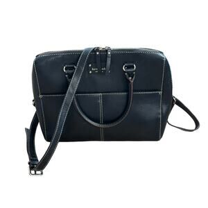 Kate Spade Wellesley Kingston Black Leather Business Satchel Bag